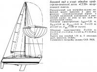 Боковой вид и эскиз обводов крейсерско-гоночной яхты «СТ28»