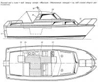 Боковой вид и план — вид сверху катера «Максим»