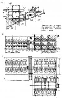 Двухэтажная эстакада для хранения 72 лодок