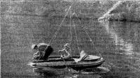 Экипаж «Пеликана» с друзьями на крымском берегу. На ветровом стекле — реклама «Спортлото»