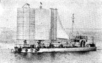 Экспериментальное парусно-моторное судно «Дайох» на ходу