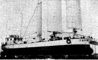 Экспериментальное парусно-моторное судно «Дайох» перед спуском на воду