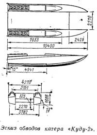 Эскиз обводов катера «Куду-2»