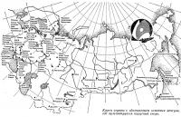 Карта страны с обозначением основных центров, где культивируется парусный спорт