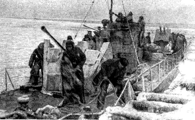 Катер БМО возвращается с боевого задания. Осень 1944 г. База на о. Лавенсаари