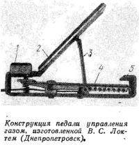 Конструкция педали управления газом