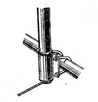 Крепление стойки к кормовому релингу