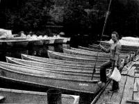 Лодки «Форель» на приозерской лодочной станции проката