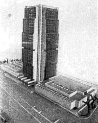 Макет строящейся 28-этажной 800-местной гостиницы «Олимпия»