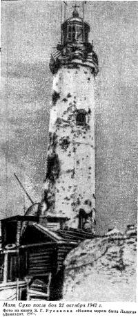 Маяк Сухо после боя 22 октября 1942 года