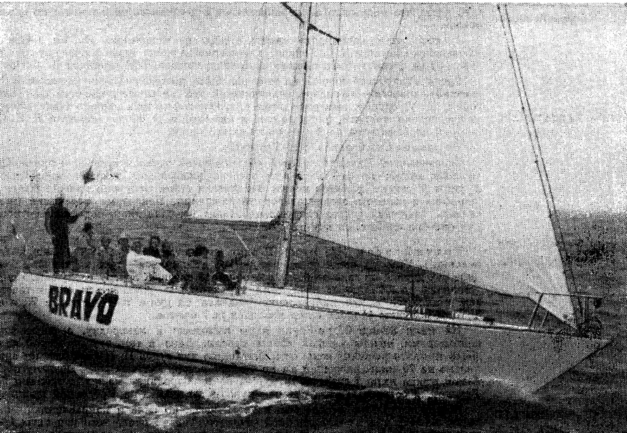 Новая яхта «Браво» (РЦЯК, Рига; капитан Ю. К. Озолиньш) — победитель в I зачетной группе