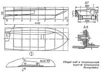 Общий вид и теоретический чертеж катамарана Белоусовых