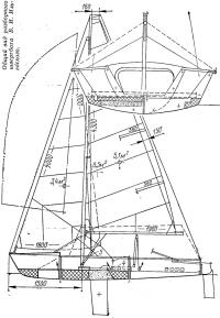 Общий вид разборного швертбота В. И. Ильевского