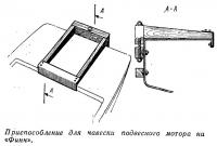 Приспособление для навески подвесного мотора на «Финн»