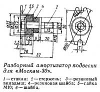 Разборный амортизатор подвески для «Москвы-30»