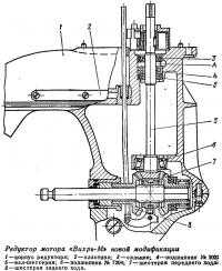 Разрез редуктора мотора «Вихрь»