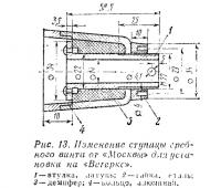 Рис. 13. Изменение ступицы гребного винта