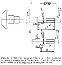 Рис. 2. Доработка вала-шестерни