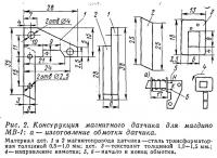 Рис. 2. Конструкция магнитного датчика для магдино МВ-1
