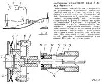 Рис. 3. Соединение коленчатого вала с валом движителя