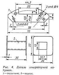 Рис. 4. Детали генераторной катушки