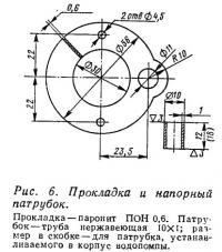 Рис. 6. Прокладка и напорный патрубок