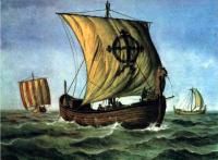 Рисунок художника новгородского судна