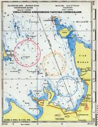 Схема расположения гоночных дистанций в таллинском заливе