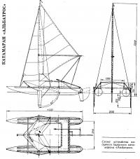 Схема устройства надувного парусного катамарана «Альбатрос»