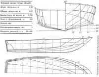 Теоретический чертеж катера-буксировщика