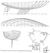 Теоретический чертеж яхты «Таврия» и конструктивный мидель-шпангоут