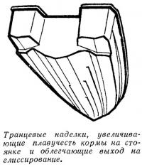 Транцевые наделки, увеличивающие плавучесть кормы на стоянке