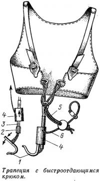 Трапеция с быстроотдающимся крюком