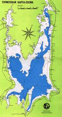 Туристическая карта Рыбинского водохранилища