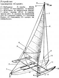 Устройство тримарана «Стриж»