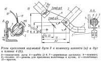 Узлы крепления кормовой дуги к комингсу кокпита