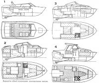 Варианты общей компоновки многоцелевого катера