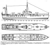 Внешний вид и схема общего расположения катера «МО-4»
