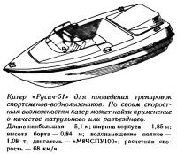 Катер «Русич-51» для проведения тренировок спортсменов-воднолыжников