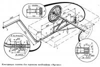 Конструкция тележки для перевозки виндсерфера «Мустанг»