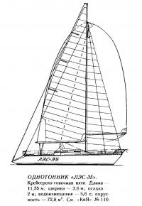 Крейсерско-гоночная яхта однотонник «ЛЭС-35»