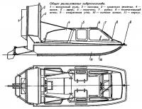 Общее расположение гидроснегохода