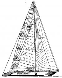 Общий вид и парусность яхты