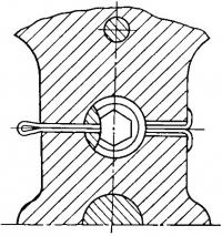 Положение шплинта в коленчатом вале