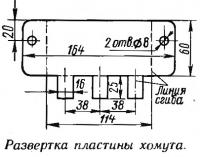 Развертка пластины хомута