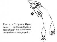 Рис. 1. «Старые» Правила провоцировали гонщиков на создание аварийных ситуаций