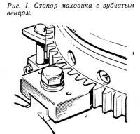 Рис. 1. Стопор маховика с зубчатым венцом