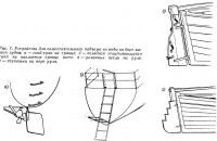 Рис. 1. Устройства для самостоятельного подъема из воды на борт малого судна