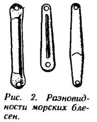 Рис. 2. Разновидности морских блесен