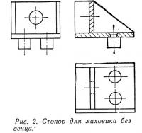 Рис. 2. Стопор для маховика без венца